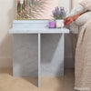 Brielle Accent Table - White marble