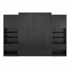 Paramount Queen Wall Bed Bundle with 2 Bedside Storage Cabinets & 8" Memory Foam Mattress - Black Oak - Queen