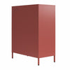 Channing 2 Door Accent Cabinet-Mesh Metal Locker - Terracotta