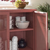 Channing 2 Door Accent Cabinet-Mesh Metal Locker - Terracotta