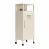 Cache Metal Locker-Style Mobile Storage Cart - Parchment