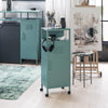 Cache Metal Locker-Style Mobile Storage Cart - Hunter Green/Silver Pine