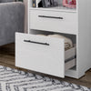 Holly Hills 2-Drawer Bedside Cabinet with Open and Closed Storage - White Pine