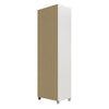 Lory Framed Storage Cabinet with Drawer - White