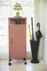 Cache Metal Locker-Style Mobile Storage Cart - Dusty Rose