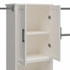 Luxe 2-Door/2-Drawer Closet Tower with 3 Adjustable Clothing Rods - Ivory Oak