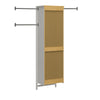 Luxe 2-Door/2-Drawer Closet Tower with 3 Adjustable Clothing Rods - Ivory Oak