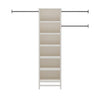 Luxe 6-Shelf Closet Tower with 3 Adjustable Clothing Rods - Ivory Oak