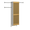Luxe 6-Shelf Closet Tower with 3 Adjustable Clothing Rods - Ivory Oak