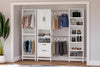 Luxe 2-Door/2-Drawer Closet Tower with 3 Adjustable Clothing Rods - Ivory Oak