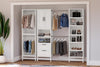 Luxe 2-Shelf Double Clothing Rod Closet Tower - Ivory Oak