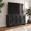 Multi Use Console for 65' TVs - Black Oak