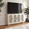 Multi Use Console for 65' TVs - White Oak