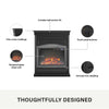 Lamont Electric Fireplace, Black - Black