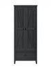 Farmington 30" Wide Storage Cabinet, Black Oak - Black Oak