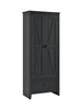 Farmington 30" Wide Storage Cabinet, Black Oak - Black Oak