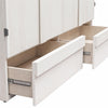 Paramount Queen Trifold Cabinet Murphy Bed with Mattress and Storage Drawers, Ivory Oak - Ivory Oak - Queen