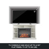 Overland Electric Corner Fireplace for TVs up to 50", White - White