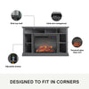 Overland Electric Corner Fireplace for TVs up to 50", Graphite Gray - Graphite Grey