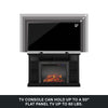 Overland Electric Corner Fireplace for TVs up to 50", Black - Black