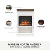 Mateo Electric Fireplace with Mantel and Open Shelf - Ivory Oak