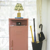 Cache Metal Locker-Style Mobile Storage Cart - Dusty Rose