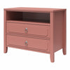 Her Majesty 2-Drawer Nightstand - Dusty Rose