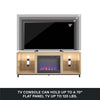 Lumina Deluxe Fireplace TV Stand for TVs up to 70", Blonde Oak - Blonde Oak - 66”-70”