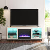 Lumina Deluxe Fireplace TV Stand for TVs up to 70" - Plaster - 66”-70”