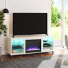 Lumina Deluxe Fireplace TV Stand for TVs up to 70" - Plaster - 66”-70”