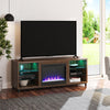 Lumina Deluxe Fireplace TV Stand for TVs up to 70" - Columbia Walnut - 66”-70”