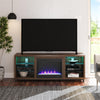 Lumina Deluxe Fireplace TV Stand for TVs up to 70" - Columbia Walnut - 66”-70”