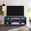 Lumina Deluxe Fireplace TV Stand for TVs up to 70", Navy - Navy - 66”-70”