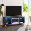 Lumina Deluxe Fireplace TV Stand for TVs up to 70", Navy - Navy - 66”-70”