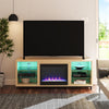 Lumina Deluxe Fireplace TV Stand for TVs up to 70", Blonde Oak - Blonde Oak - 66”-70”