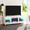 Lumina Fireplace TV Stand - White - 66”-70”