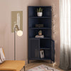 Channing Corner Storage Cabinet with 2 Doors - Navy