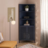 Channing Corner Storage Cabinet with 2 Doors - Navy