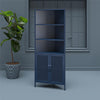 Channing Corner Storage Cabinet with 2 Doors - Navy