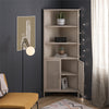 Channing Corner Storage Cabinet with 2 Doors - Parchment