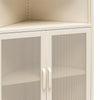 Channing Corner Storage Cabinet with 2 Doors - Parchment