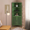 Channing Corner Storage Cabinet with 2 Doors - Kelly Green