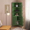 Channing Corner Storage Cabinet with 2 Doors - Kelly Green