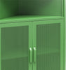 Channing Corner Storage Cabinet with 2 Doors - Kelly Green