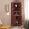 Channing Corner Storage Cabinet with 2 Doors - Terracotta