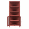 Channing Corner Storage Cabinet with 2 Doors - Terracotta