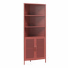 Channing Corner Storage Cabinet with 2 Doors - Terracotta