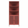 Channing Corner Storage Cabinet with 2 Doors - Terracotta