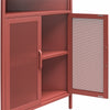 Channing Corner Storage Cabinet with 2 Doors - Terracotta