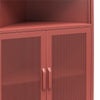 Channing Corner Storage Cabinet with 2 Doors - Terracotta